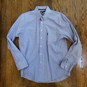 johnnie-O Purple Checkered Dress Shirt - L